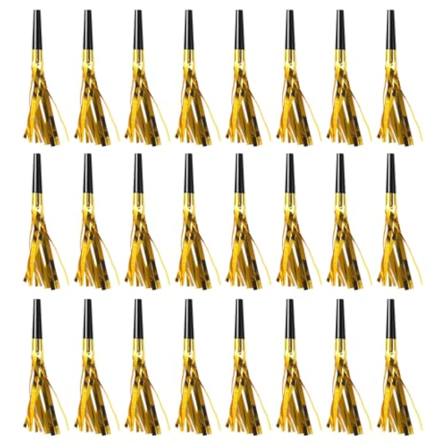 24-Piece Gold Glitter Noise Makers and Party Blowers for Event and Party Favors