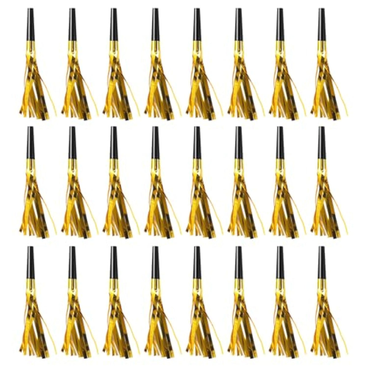 24-Piece Gold Glitter Noise Makers and Party Blowers for Event and Party Favors