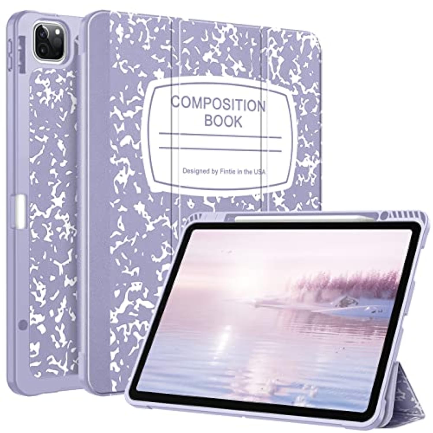 Fintie Case for iPad Pro 12.9-inch 6th Generation 2022, [Built-in Pencil Holde
