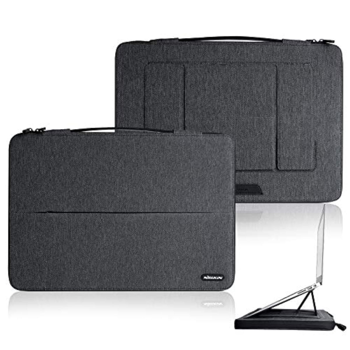 360° Protective Laptop Sleeve Case 13 To 13.3 13.5 Inch Laptop Sleeve With Handle For Macbook (13-14 Inch, Black)