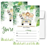 Party Animal Birthday Decorations, Jungle Animals Party Celebration, Animals Invitations For Kids Birthday. (070)