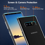 Case For Samsung Galaxy Note 8, Crystal Clear Designed Shockproof Nonslip Cell Phone Case, Hard Plastic Back & Soft Tpu Frame Thin Protective Cover For Samsung Galaxy Note 8, 6.3 Inch