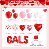 Galentines Day Balloon Arch Kit, Galentines Day Party Decorations with Rose Petals for Bridal Wedding Bachelorette Engagement Birthday Romantic Valentines Party Decorations