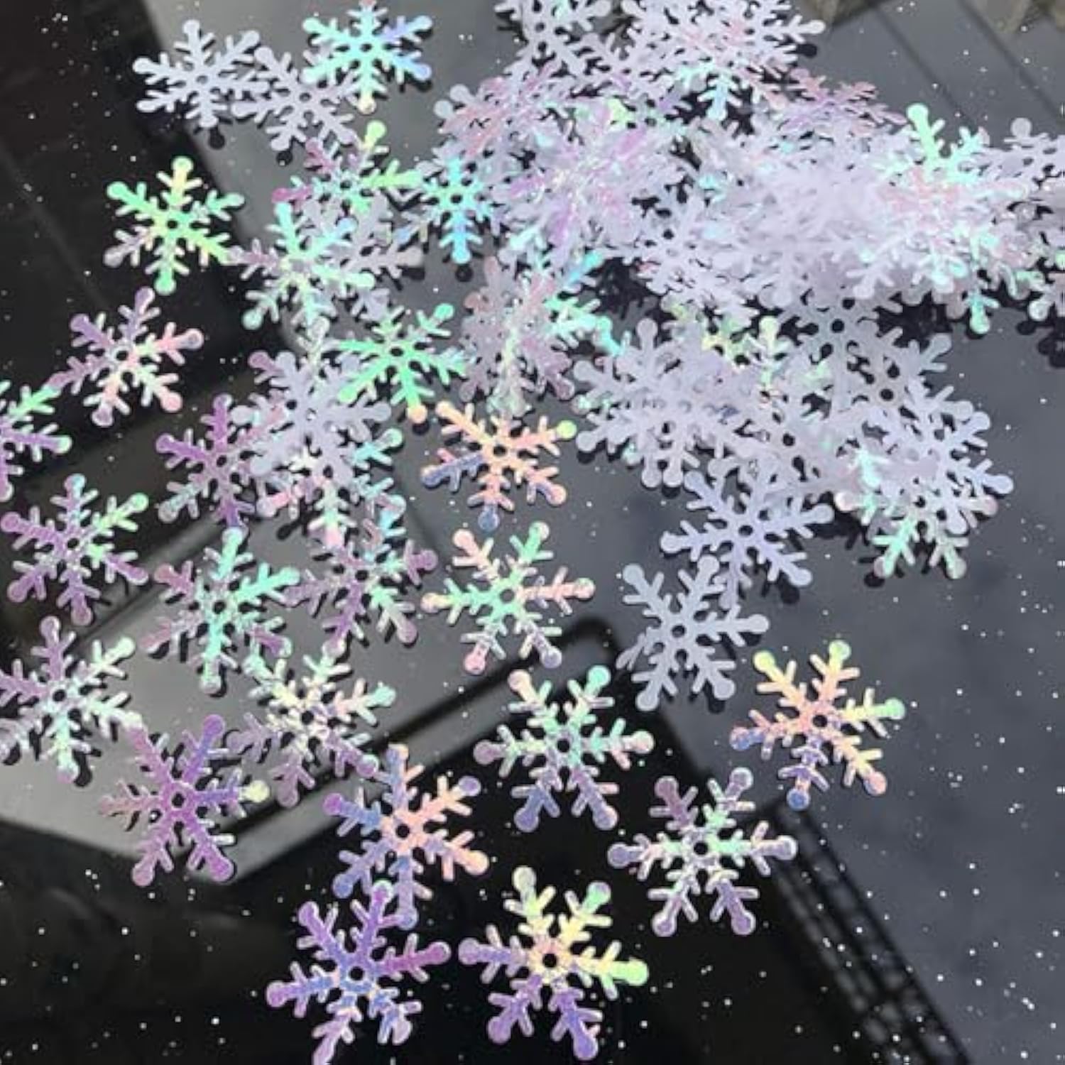 1200Pcs Snowflakes Confetti Decorations For Christmas, White And Blue Winter Confetti Snow Party Pack For Wedding Birthday Holiday Party Table Decorations Supplies