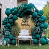 Teal Balloon Garland Arch Kit Double Stuffed, Dark Turquoise Teal-Green Aqua Balloon Different Sizes 18/12/5 Inch for Baby Shower Birthday Wedding Bridal Summer New Year Party Decoration