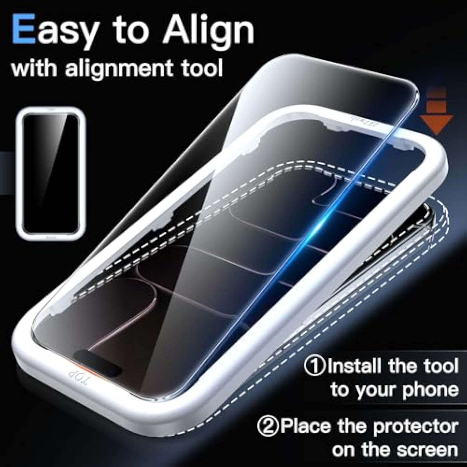 JETech Screen Protector for iPhone 17 Air with Camera Lens Protector, Easy Installation Tool, 9H Hardness Tempered Glass Film, HD Clear, 6.5-Inch Display, 2-Pack Each