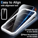 JETech Screen Protector for iPhone 17 Air with Camera Lens Protector, Easy Installation Tool, 9H Hardness Tempered Glass Film, HD Clear, 6.5-Inch Display, 2-Pack Each