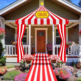 4 Pcs Carnival Circus Tent Decorations Halloween Carnival Entryway Door Party Decor Awning Hanging Banner Aisle Runners Supply For Circus Theme Birthday Celebration(Classic)