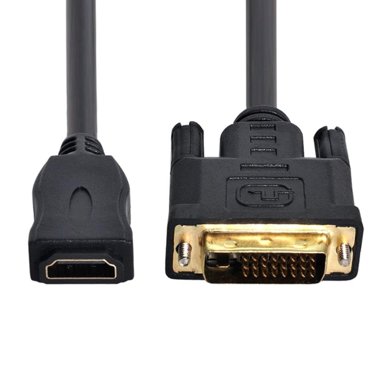 Cy Hdmi To Dvi Cable 0.3Ft Dvi 24+1 Male To Hdmi Female Adapter Cable Dvi To H