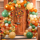 Fall Balloon Arch Kit Burnt Orange Gold Balloons for Pumpkin Baby Shower Thanksgiving Party