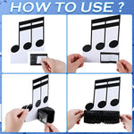 8 Pack Music Notes Honeycomb Centerpieces Musical Party Decorations Music Notes Silhouette Table Toppers For 1950'S 60S 70S 80S Birthday Party Decorations
