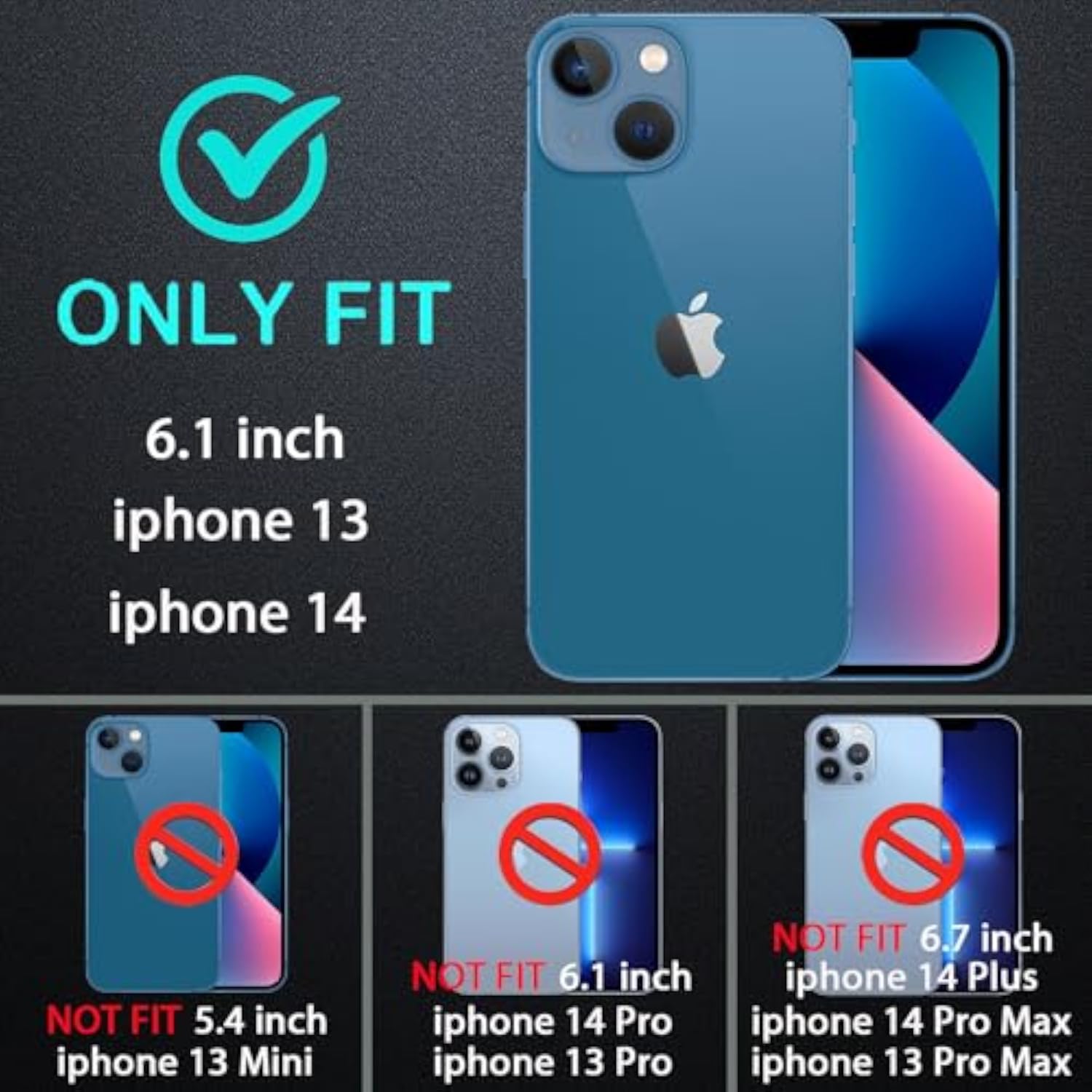 Heavy Duty 3 in 1 Case for iPhone 13/iPhone 14 with Magsafe Compatibility