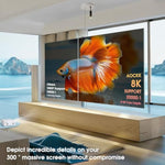 Mini Projector | 4K Support 200" Giant Screen | 500 Ansi Lumens, Bluetooth 5.2 | Portable Outdoor Movie Projector Compatible With Tv Stick/Phone/Hdmi/Pc | Builtin Hifi Speaker