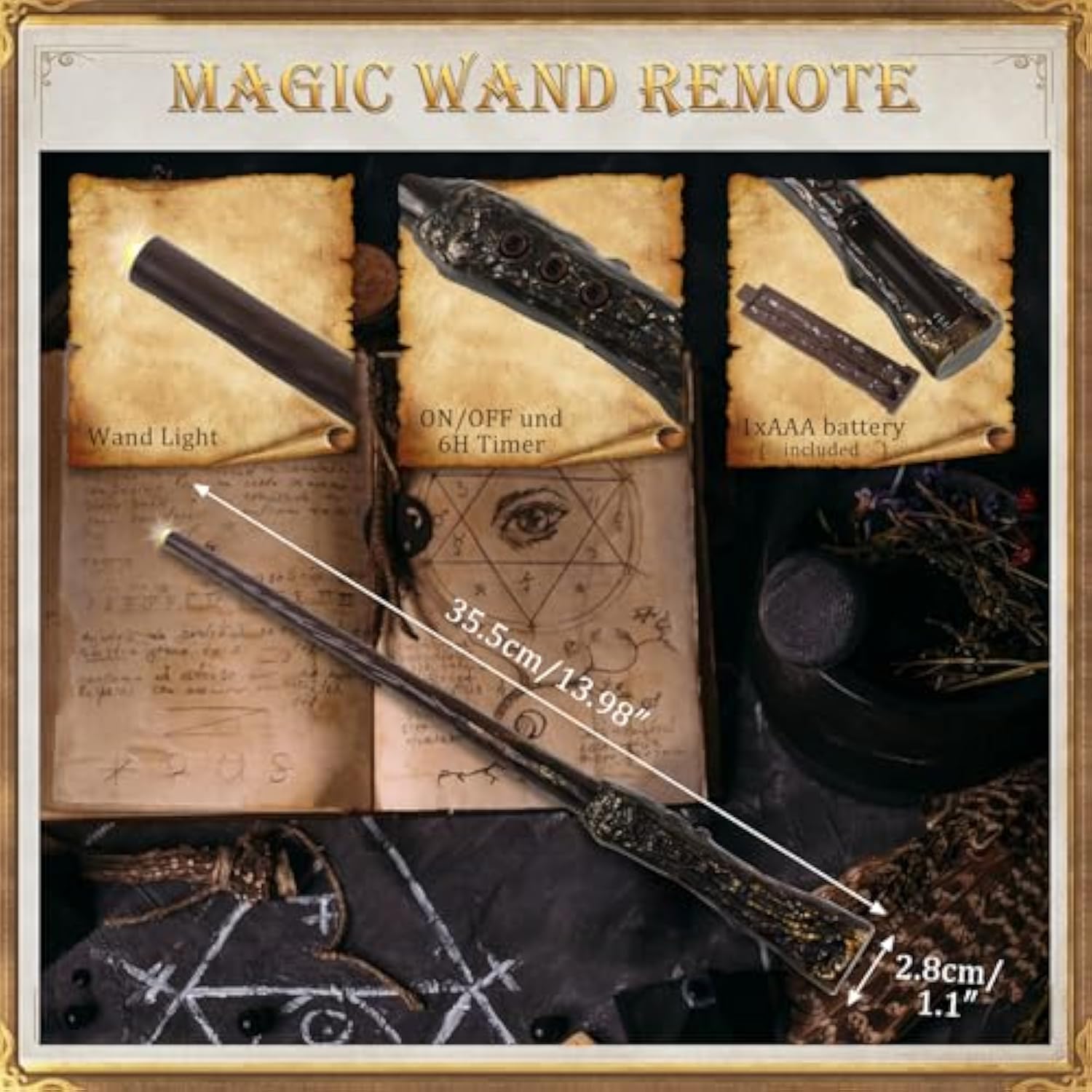 12 Pcs Floating Candles With Wand Led Magic Hanging Candle Battery Operated Candle With 13 Batteries Include Flickering Warm Light Floating Candles For Christmas Halloween Decoration