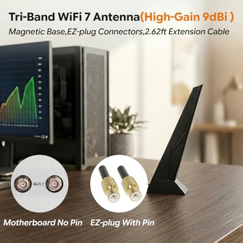 Wifi 7 Antenna Magnetic Base With New Interface For Msi X870 B850 Z890 Wi-Fi 7 Motherboard Pc Desktop Computer