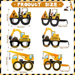 32 Pcs Construction Theme Party Eyeglasses Dump Truck Cardboard Glasses Engineering Excavator Photo Booth Props For Boy Transportation Birthday Party Supplies Favor