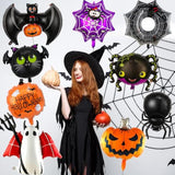 9-Pc Halloween Balloon Set – Ghost, Spider, Pumpkin & Bat Party Decor
