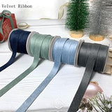 Velvet Ribbon Set 3/8" X 10 Yards, 2 Rolls 20 Yards, Handmade Navy Blue Velvet Ribbon Set For Gift Wrapping & Bow Making, Christmas Tree, Wreath Decoration, Diy Crafts Decoration