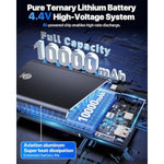 Portable Charger Power Bank, 10000Mah 22.5W Pd Super Fast Charging Powerbank With Built-In Usb C In&Out Cable, Slim External Phone Battery Pack For Iphone 16/15/14 Ipad Samsung S24 Android Etc
