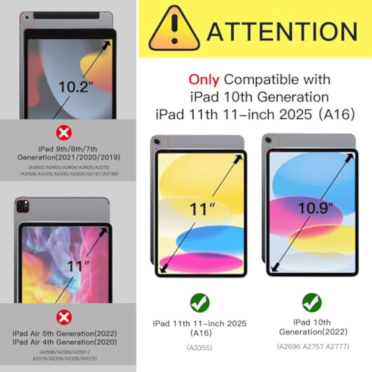 For New Ipad 10Th Generation Case 10.9 Inch 2022, Premium Pu Leather Business