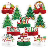 12 Pcs Christmas Honeycomb Table Centerpieces