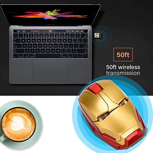 Ergonomic Wireless Mouse, Cool Mice 2.4G Portable Mobile Computer Mouse With Usb Nano Receiver For Notebook, Pc, Laptop, Computer, Macbook, Responds Up To 50 Ft