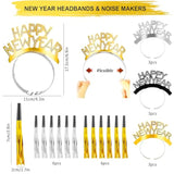 New Year 2026 Party Kit 41pcs Favors Hats Glasses Noise Makers