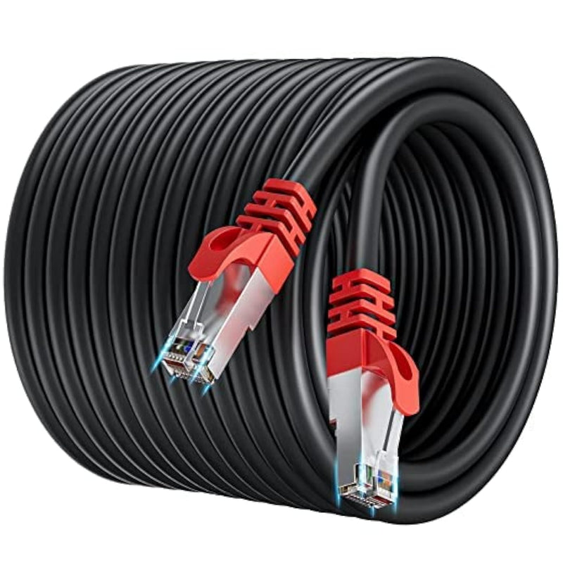 Cat 7 Ethernet Cable Outdoor 50M/165Ft, Sftp Cat 7 Shielded Ethernet Cable 24A