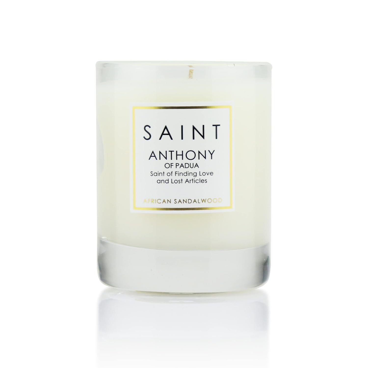 Anthony Of Padua Scented Votive Candle With Prayer And Prayer Coin, Of Finding Love And Lost Articles, Soy Coconut Aromatherapy Candle With 15 Hour Burn Time