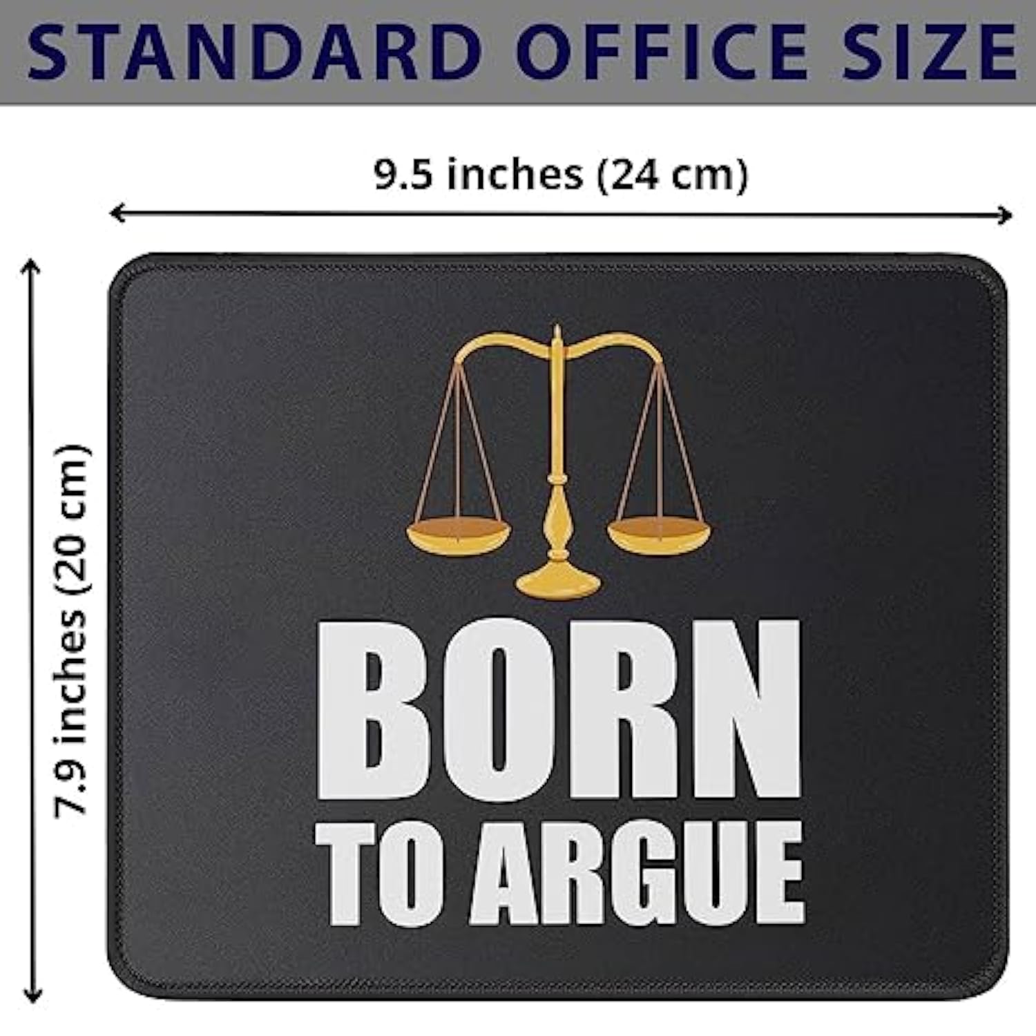Born To Argue Lawyer Mousepad - Lawyer Gifts Appreciation Funny Sarcastic Mouse Mat - Attorney Mouse Pad 9.5 X 7.8 Inch
