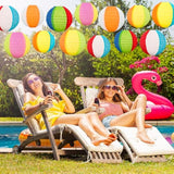 ?15Pcs Pool Party Decorations Beach Ball Paper Lanterns - Summer Luau Hawaiian Themed Hanging Decor For Home Birthday Outdoor Indoor