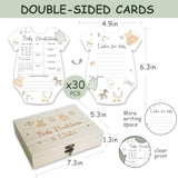 Baby Prediction Cards For Baby Shower Games, Baby Cloth Wish And Advice Cards With Box For Baby Shower Decorations, Gender Reveal Boy Or Girl Decor (Prediction Cards)