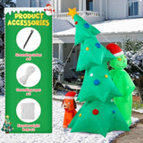 Christmas Green Big Monster Inflatable Decorations, 6.5Ft Lighted Up Christmas Inflatable Outdoor Decorate Build-In 6 Le