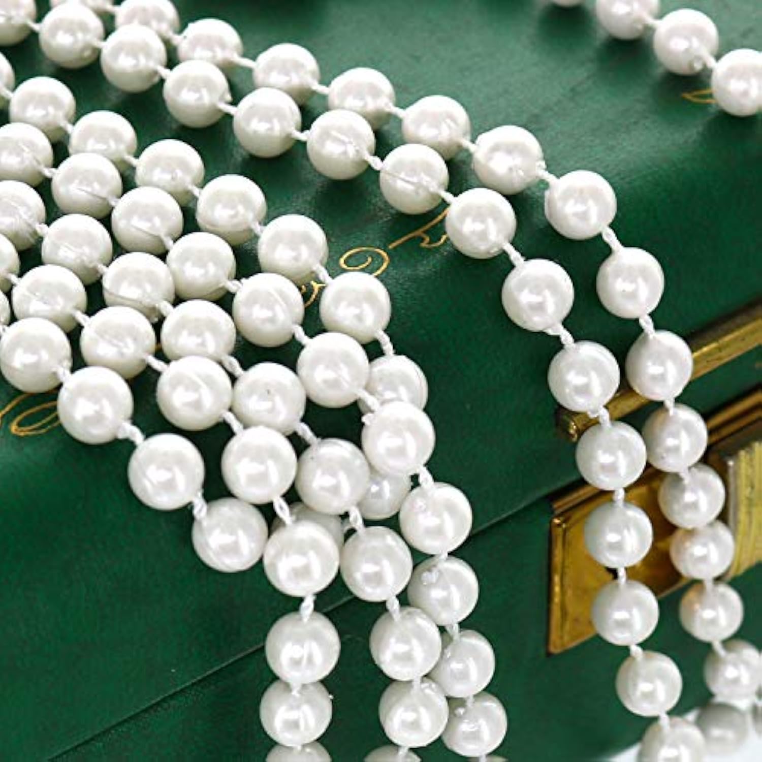 24 Pcs 7Mm White Pearl Bead Necklaces, Bulk Faux Pearl Necklaces, Mardi Gras Beaded Necklaces For Wedding, Birthday, Tea Party Favors, Gatsby Theme Decorations