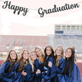 2025 Black Glitter Graduation Banner Garlands Congrats Grads Banners For Celebrate Graduation Party Decoration Supplies, School Grad Party Decorations