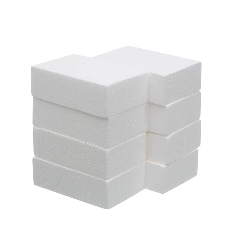 8Pcs Craft Foam Blocks Polystyrene Brick 8X4X2 For Arts And Crafts, School Pro