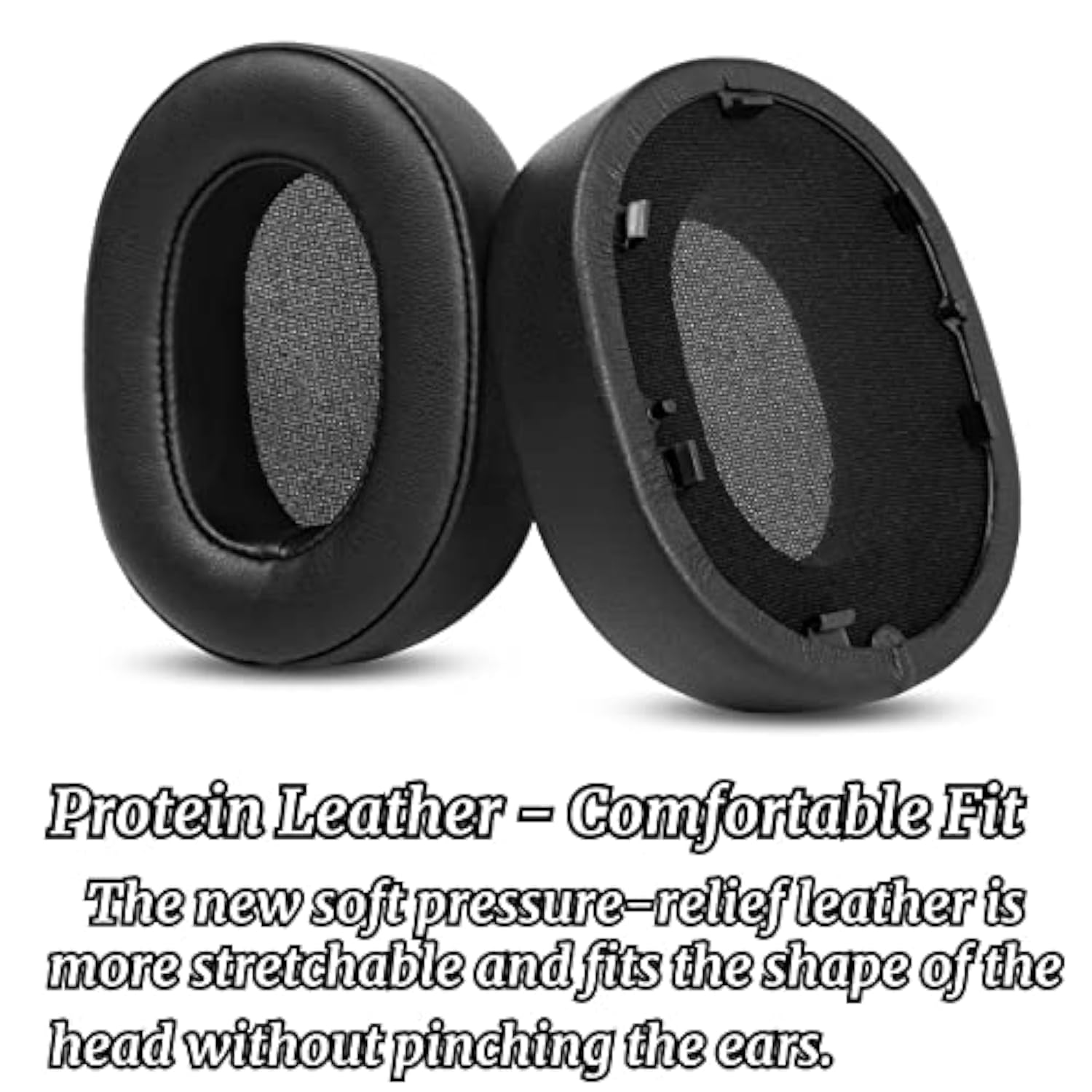 Wh-1000Xm5 Ear Pads- Replacement Earpads Ear Cushion Compatible With Sony Wh-1000Xm5 Headphones Protein Leather Ear Cups/Earmuffs/Cover. (Black)