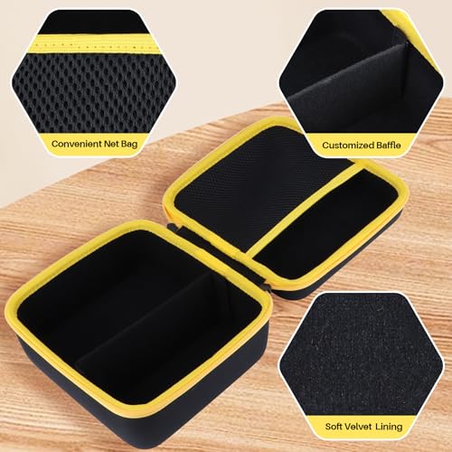 Hard Case Replacement For Kodak Dock Plus 4Pass / Kodak Dock Premium 4X6 Portable Instant Photo Printer (Black + Yellow Case)