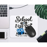 School Nurses Saving The World One Ice Pack At A Time Mousepad 9.5×7.9 Inch Non-Slip Rubber Base Square Mouse Pads For Computers Laptop Office Home Dorm Desk Decor,Graduation Gifts For Nurses