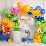 6-pc standing dinosaur foil balloons for boys' jungle dino-themed birthday parties