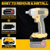 Adapter For Bauer 20V Li-Ion Battery Convert To For Dewalt 20V Max Battery, Use For Dewalt 20V 60V Battery Cordless Power Tools(Adapter Only)