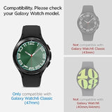 Spigen Tempered Glass Screen Protector [GlasTR EZ FIT] designed for Galaxy Watch 6 Classic (47mm) - 2 Pack
