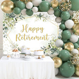 Happy Retirement Banner, Retirement Backdrop Decorations 71x43Inch