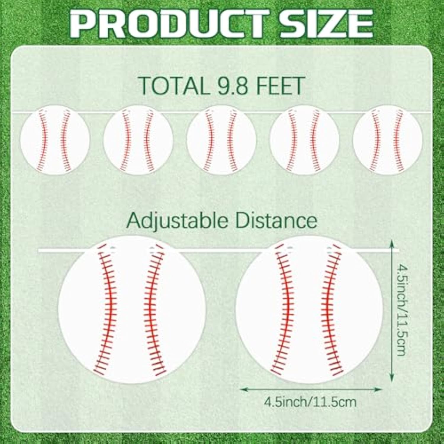 Pre-Strung 6 Pieces Baseball Banner Baseball Party Decorations, Base Ball Paper Garland Bunting Decor For Sports Theme Birthday Baby Shower Party Supplies Favors