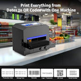 Inkjet Coding Machine, Date Printer With 7-Inch Touch Screen Batch Code Printer With 42Ml Quick-Drying Ink Cartridge Inkjet Coder For Barcode/Qr Code/Number/Picture Print On Many Materials