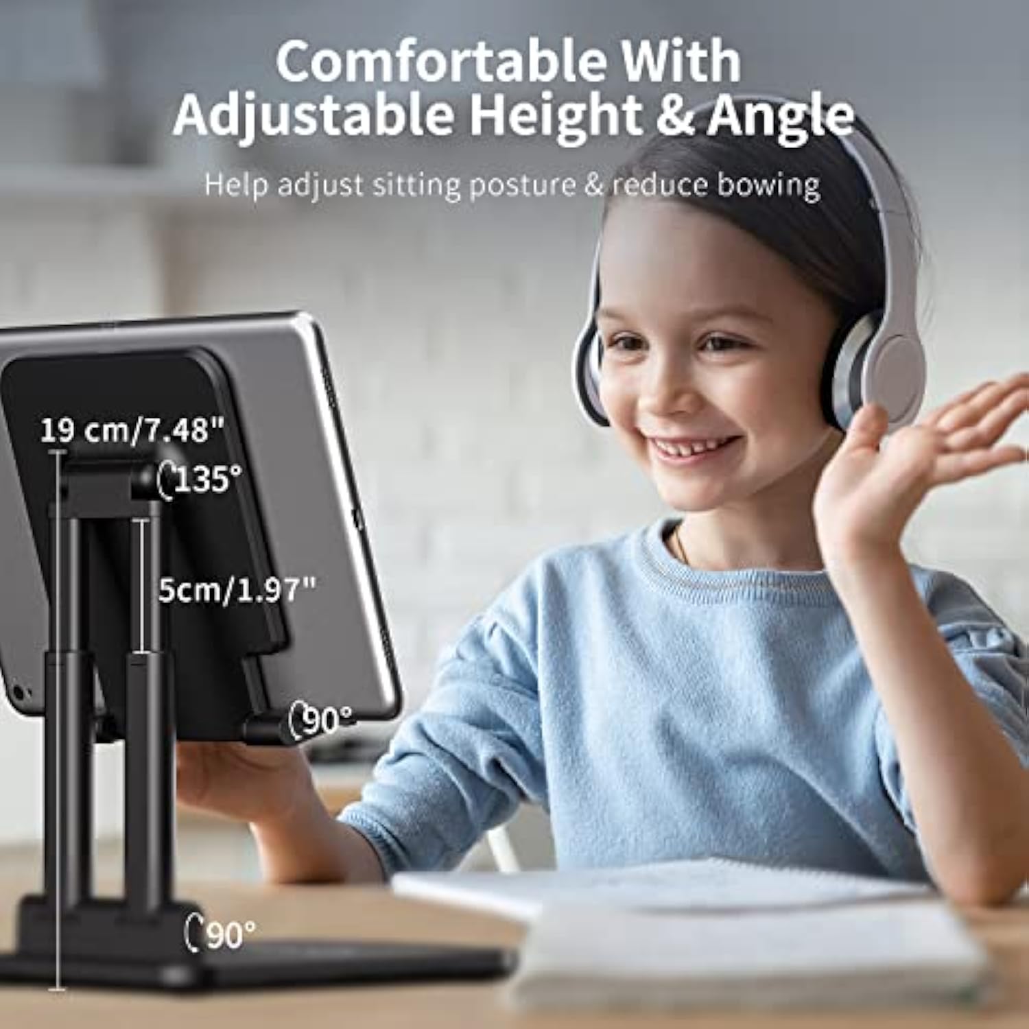 Super Sturdy Tablet Holder For Desk Compatible With Ipad Tablets Portable Monitor 7 15 6