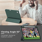 (A16) Case/ 10Th Generation Case [11-Inch 2025/10.9 Inch 2022] With Pencil Holder, Smart Cover With Soft Tpu Back [Support Auto Wake/Sleep] (New Midnight Green)