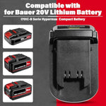 Adapter For Bauer 20V Li-Ion Battery Convert To For Milwaukee M18 Battery, Use For Milwaukee M18 18V Battery Cordless Power Tools (Adapter Only)
