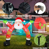 Inflatable Outdoor Christmas Decorations, 11 Ft Lighted Inflatable Christmas Santa Archway With Build In Led Light, Outd
