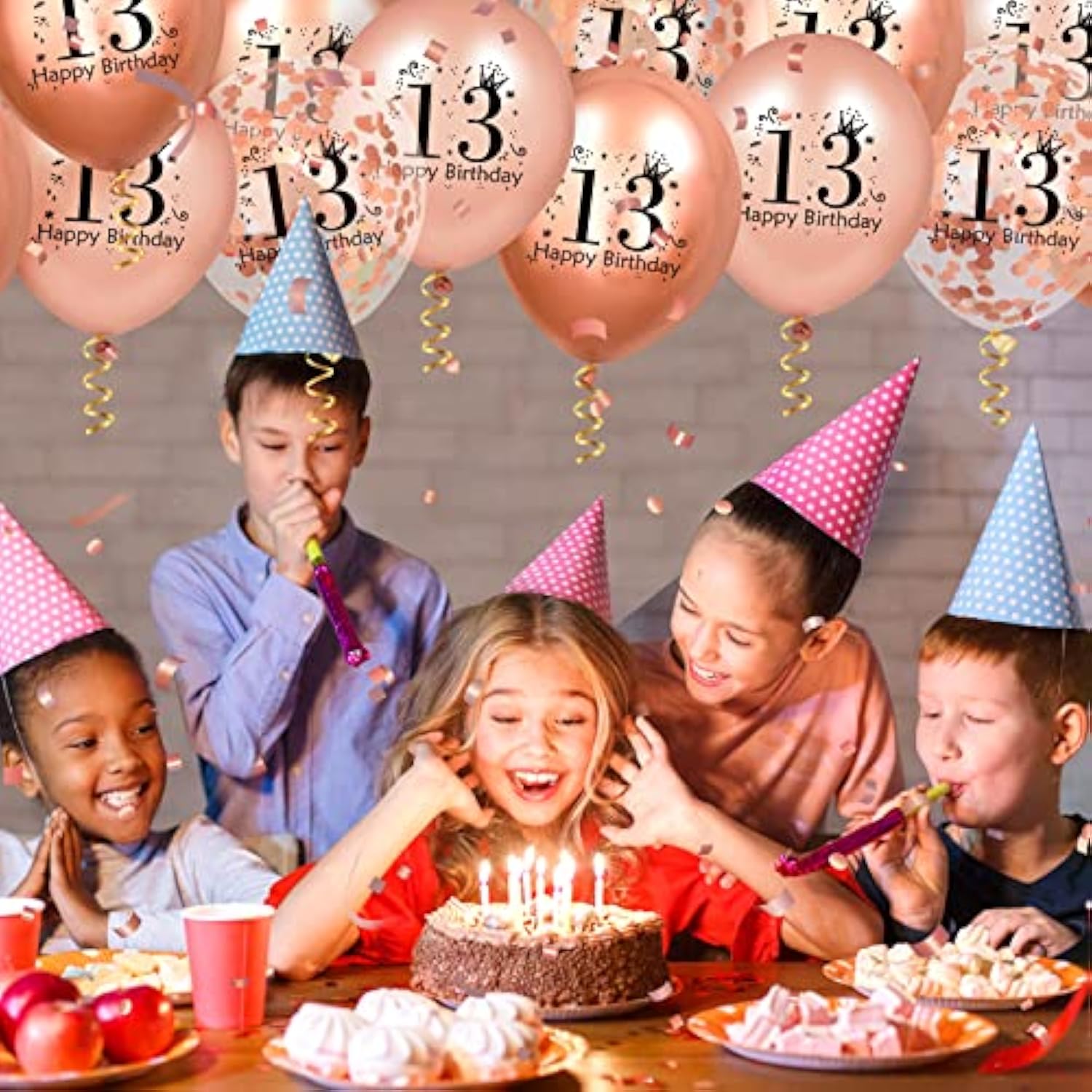 85Th Birthday Balloons 18 Pcs Rose Gold Happy 85Th Birthday Latex Balloons Confetti Balloons Rose Gold 12 Inch